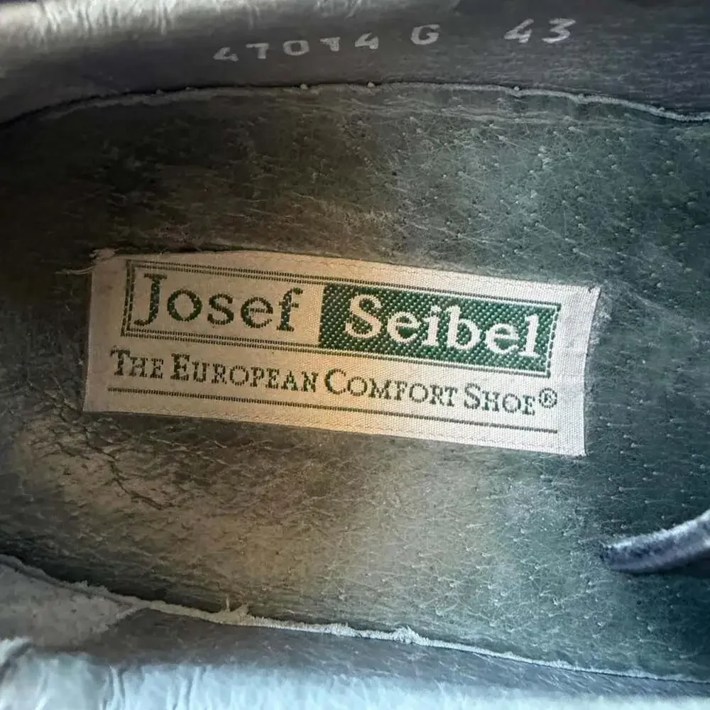 Josef Seibel Men's 10 Grey Suede Moccasin Oxford Shoes 47014